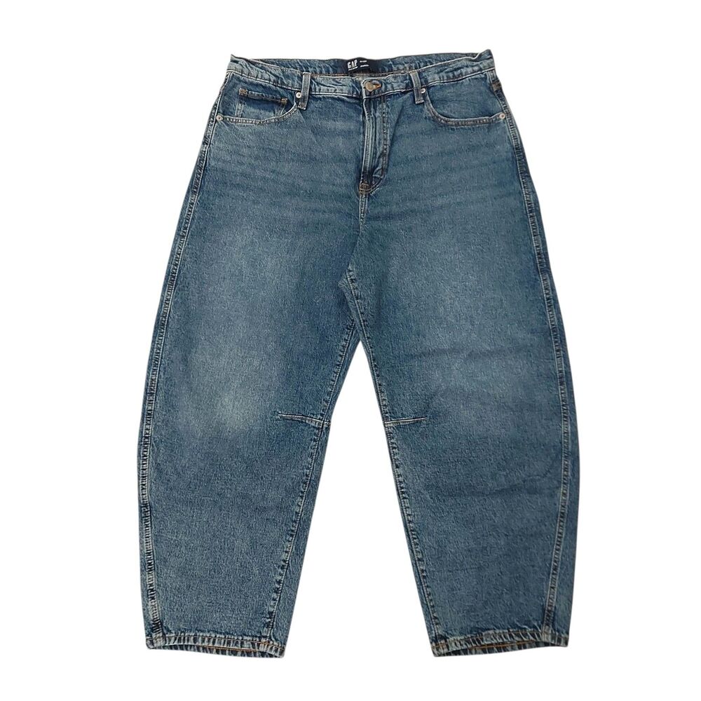 Gap Barrel Jeans Women 16x26 Blue Stretch High Rise Retro Balloon Streetwear